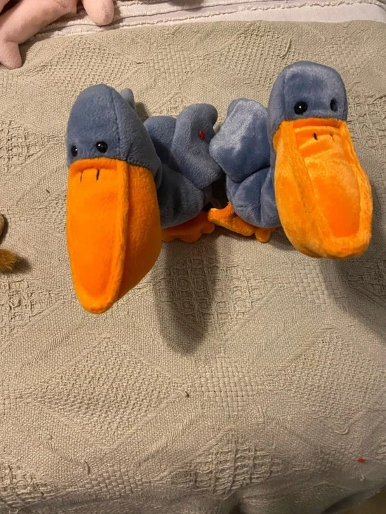 Ty Plush Scoop - Gray and Orange Beaks