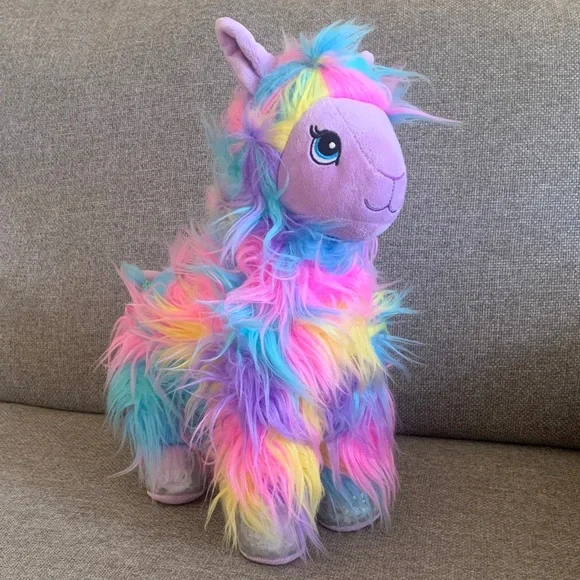 15” Build-A-Bear Rainbow Plush Llama Stuffed Animal