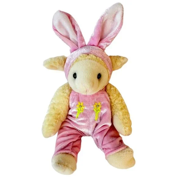 Chrisha Playful Plush Lamb Bunny Rabbit Ear 8 IN Sheep Easter Stuffed Animal Toy