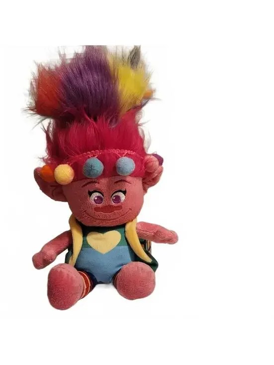DreamWorks Trolls Poppy Plush Doll Coin Bank with Colorful Hair & Heart Outfit