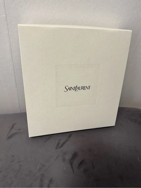 Saint Laurent Cream gift box w/card. 10”x10.5x2.5