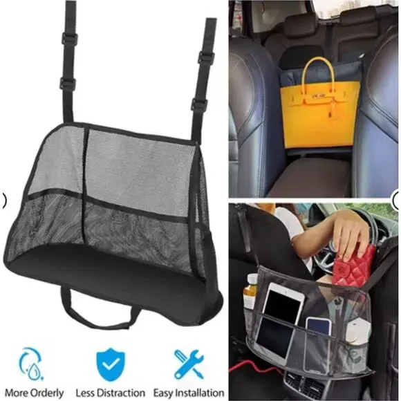 Car Net Pocket Organizer Handbag Holder & Storage for Backseat‎ Mesh Net Pocket