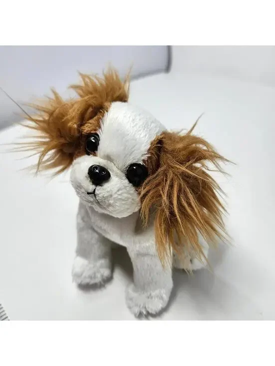 Regal Plush Puppy Dog Stuffed Animal Toy Brown White Long Hair Cute TY