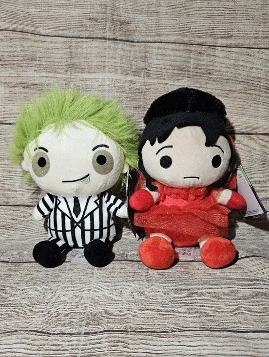 Beetlejuice and Lydia plush dolls