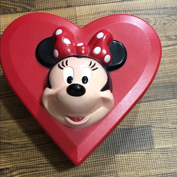 Disney Minnie Mouse Heart Jewelry Box - Red and Black