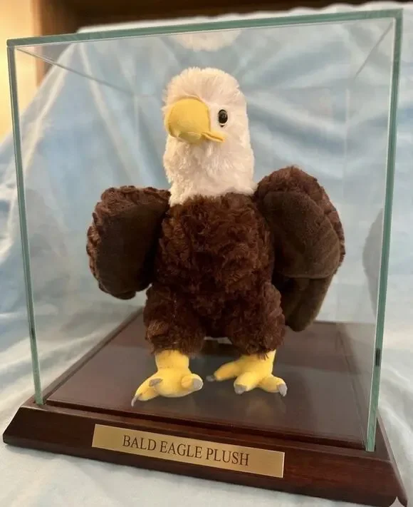 Wild Republic Bald Eagle Plush Brown White Yellow Stuffed Animal