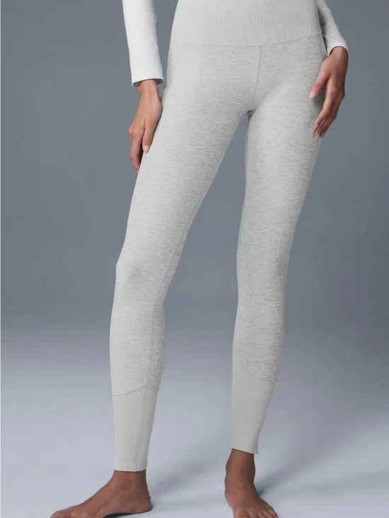 Alo Yoga High-Waist Alosoft Lounge Leggings S Athletic Heather Grey