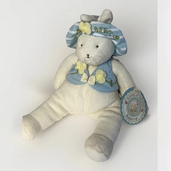 2002 Hallmark Buttercup Bunnies by the Bay Plush Easter Bunny Rabbit Bonnet  NWT