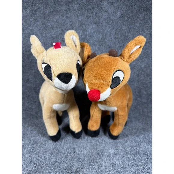 Rudolph the Red-Nosed Reindeer & Clarice Plush Set