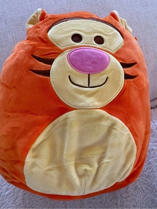 Squishmallows Orange Plush with Cream Face and Pink Nose Tiger