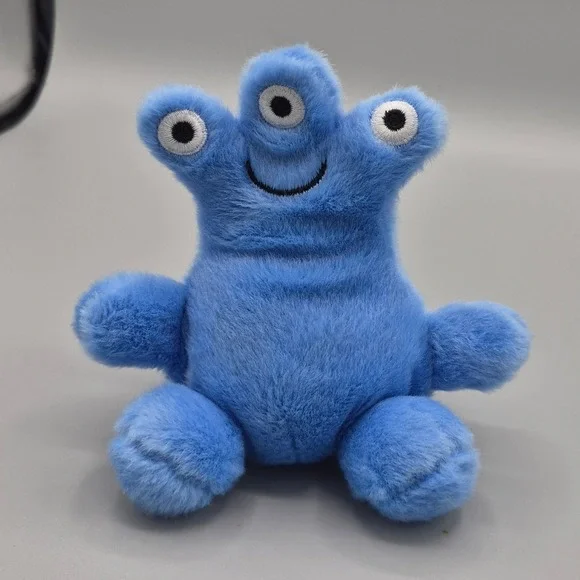 Aurora Palm Pals Meep Monster Blue Three Eyed Plush Stuffed Animal Toy 5 Inch