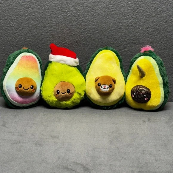 Squishable Mini Avocado Plush Set of 4 Rainbow Santa Bear Unicorn 7