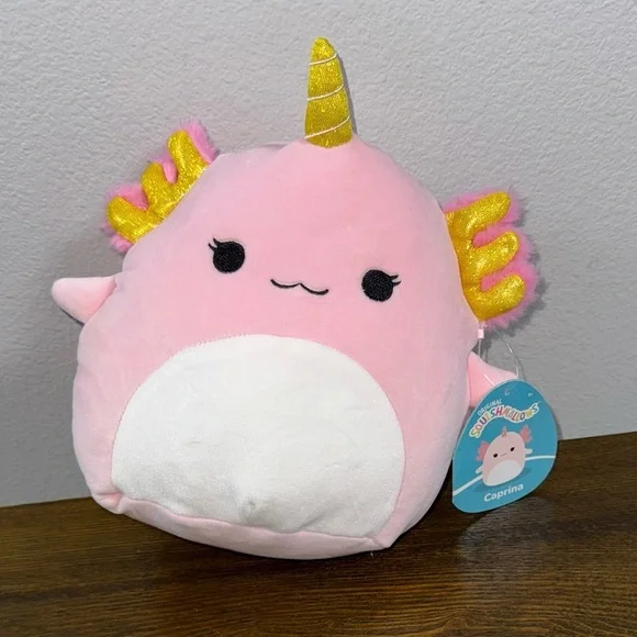 Squishmallows Pink and Gold Unicorn Plush