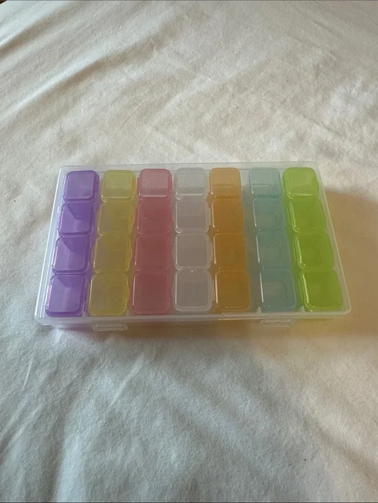 Organizer Box with Multicolor Removable Compartments