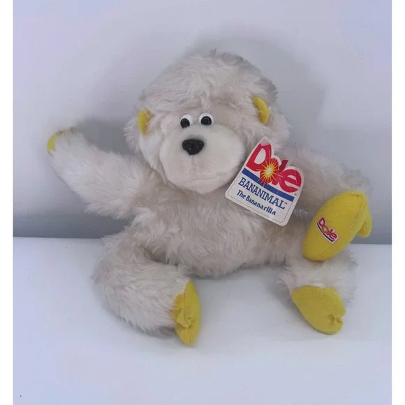 Dole‎ Bananimal Plush Toy 1988 White Yellow The Bananarilla Vintage Advertising