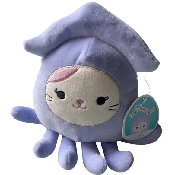 NWT Squishmallows Karina The Cat In Squid Costume 7.5” Plush Toy