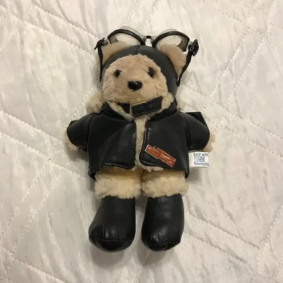 Luftbrucke Bear Pilot‎ w/ leather coat and goggles plush