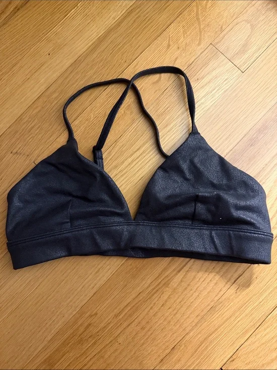 ALO Yoga Black Minimal Triangle Bralette