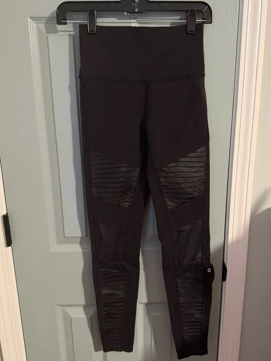 ALO Moto Yoga Black Leggings