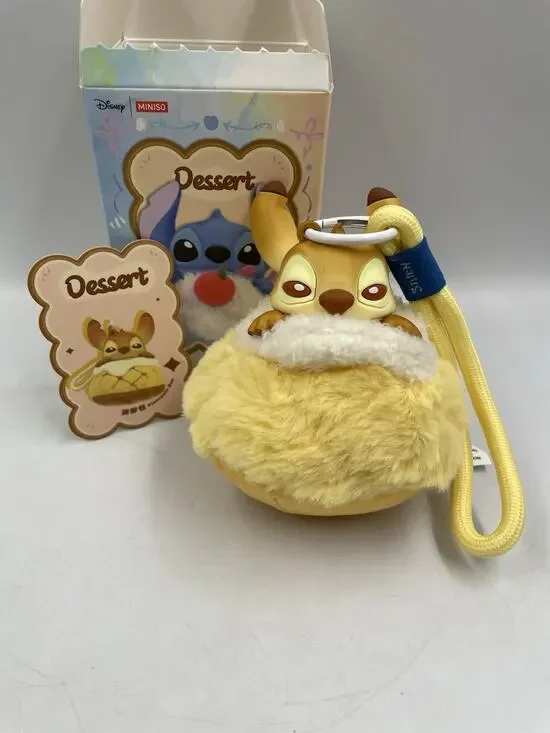 Miniso x Disney Food Stitch Dessert Vinyl Plush Pendant - Pineapple Bun