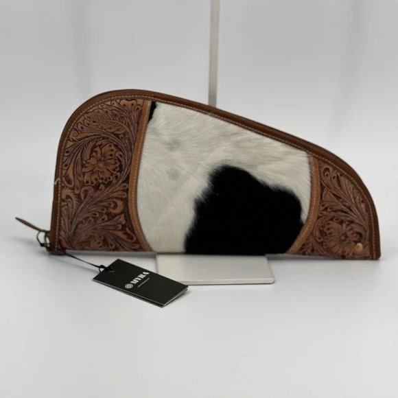 Myra Pistol Case Brown Cowhide Tooled Leather Sonoran Range S-10875 Western New