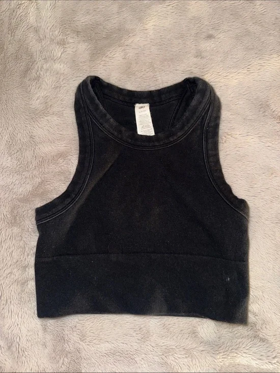 ALO Yoga Women’s Black Cropped Tank Top