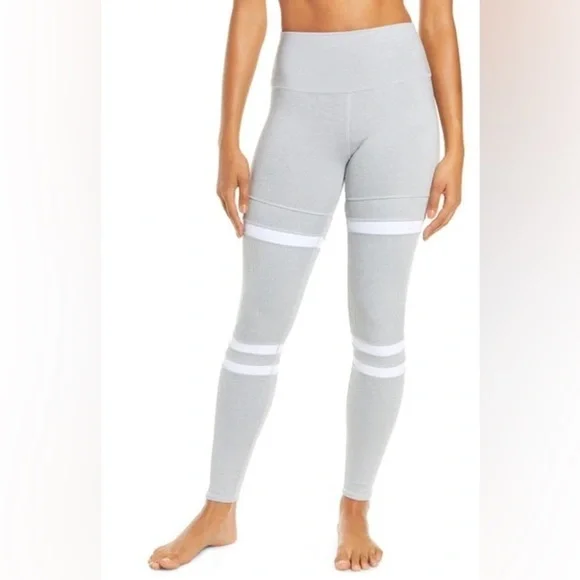 ALO Yoga | Women's Gray White Legit Legging Size XS Pilates Barre Yoga Workout