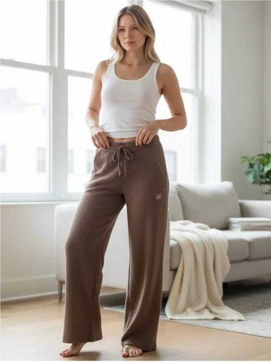 ALO Yoga Brown Snuggle up Sweater  leggings Size M