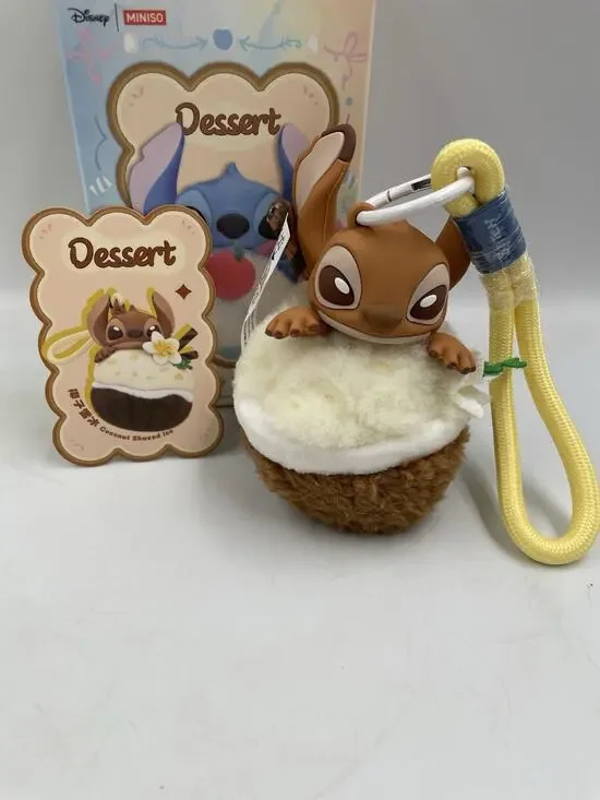 Miniso x Disney Food Stitch Dessert Vinyl Plush Pendant - Coconut Shaved Ice