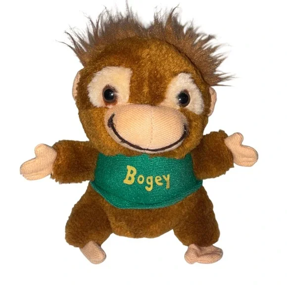 Vintage Bogey Orangutan Plush Toy 80s Collectible Brown Hallmark Shirt Tales