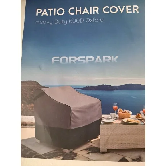 2 Forspark Patio Chair Covers‎ Heavy Duty 600D Oxford Waterproof 32Wx37 x36H NEW