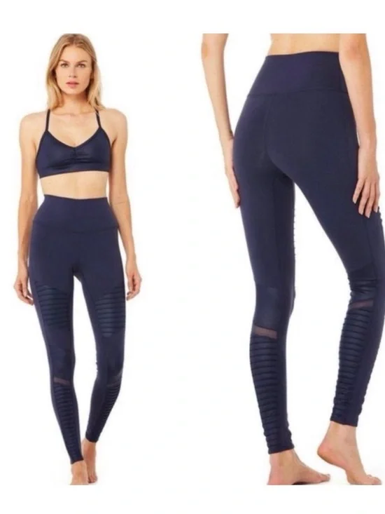 Alo Yoga High Waist Moto Legging Navy Size S