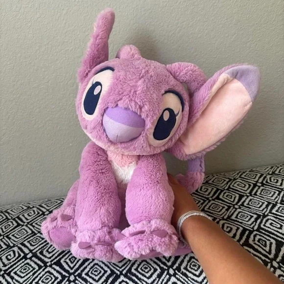 Plush Purple Stitch-Inspired Kids Toy - Soft Pink and Lavender Stuffed Animal