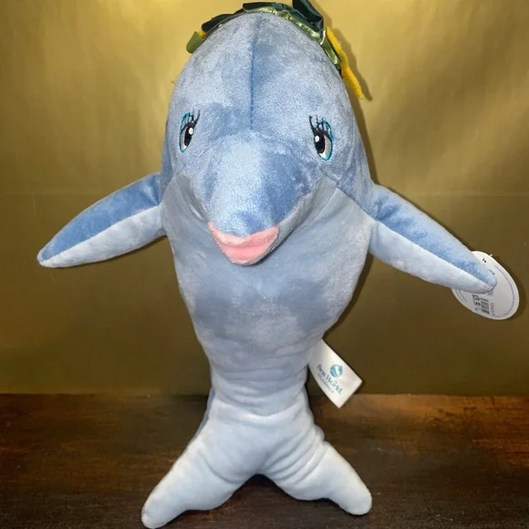 NEW Sea World Dolly Dolphin Plush‎ Stuffed Animal Toy 17