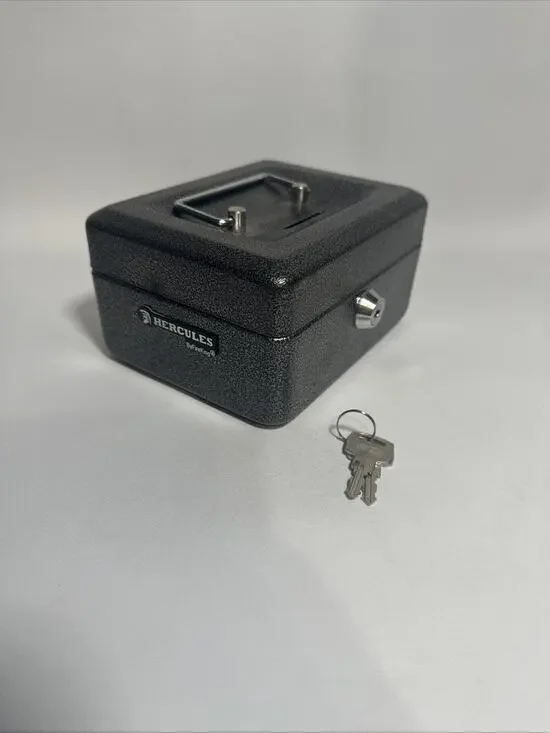 EUC Hercules by FireKing Lock Box 6”x3” with 2 keys