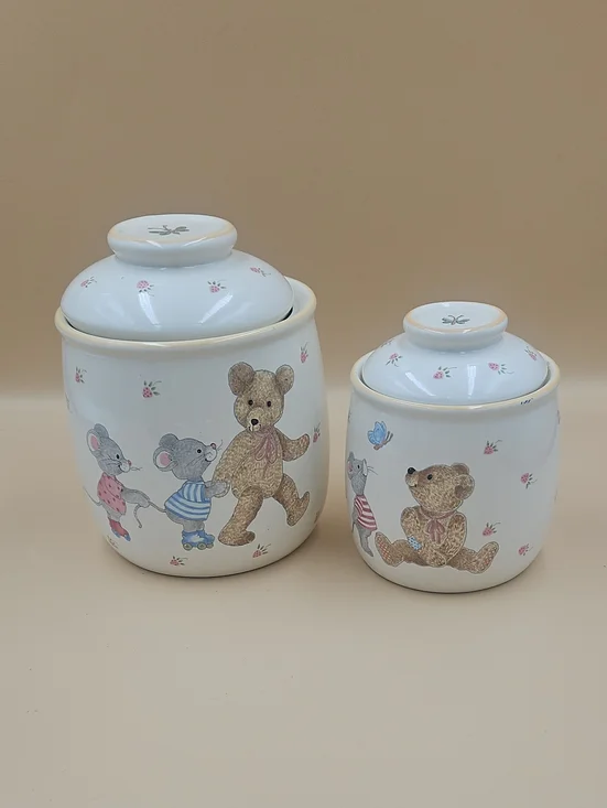 Vintage Teddy Bear Jars