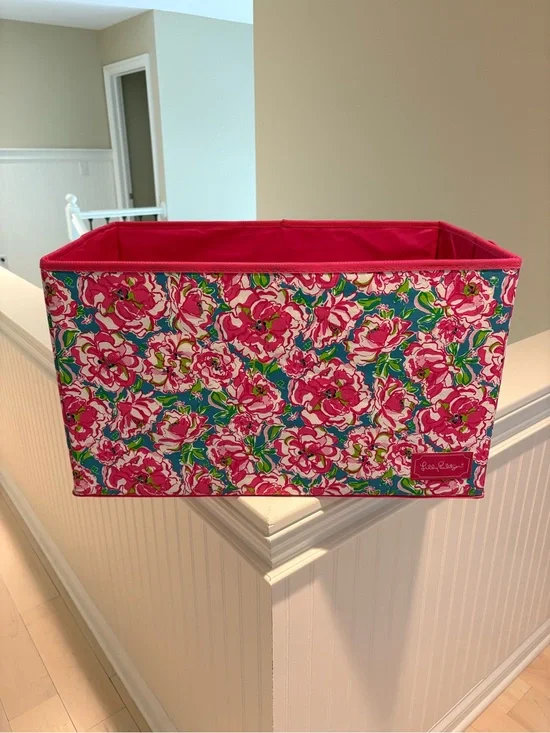 Lilly Pulitzer Storage Bin Box  Lucky Charms Floral Print