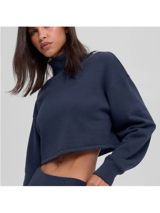 Alo Cropped Serenity Coverup navy