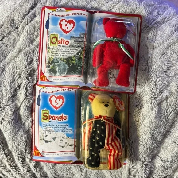 2000 McDonalds Ty Teenie Beanie Babies International Bears II  Set