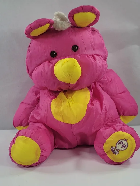 Vintage 1987 Fisher-Price Puffalumps Wild Pink Rhino #8056