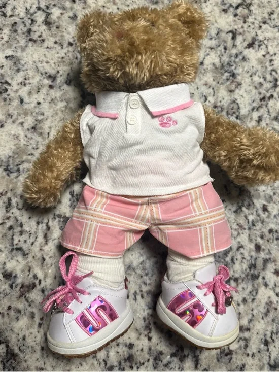 Build-A-Bear Read Teddy - Tennis outfit includes undies and Skechers!
