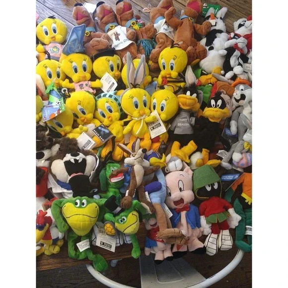 Vtg 1999 Warner Bros Studio Store Looney Tunes Mini Bean Bag Plush Lot (61)