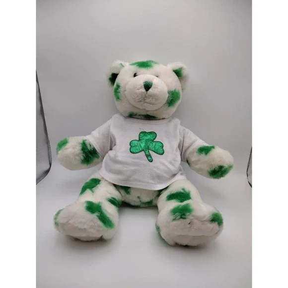 Build A Bear St. Patricks Day Bear Irish Clover Shamrock Green Lucky Teddy 2003