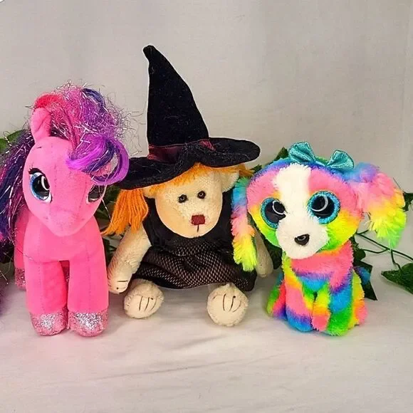 TY. Beanie set. Pony, Witch and Puppy. Collectables.