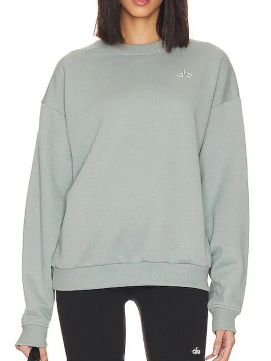 ALO Yoga Accolade Crew Neck Pullover, Cosmic Grey, XL