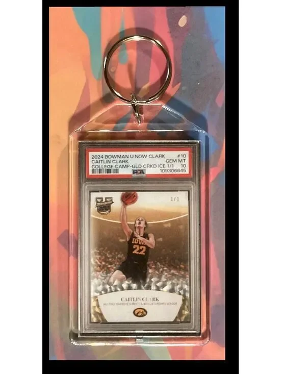 2971 Caitlin Clark 2024 Bowman U  Custom Keychain-Makes A Great Gift