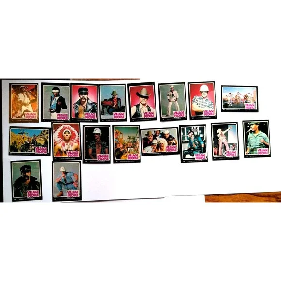 Vintage Village People Trading Cards Lot of 18 1979 Non-Sport Disco Dance Music