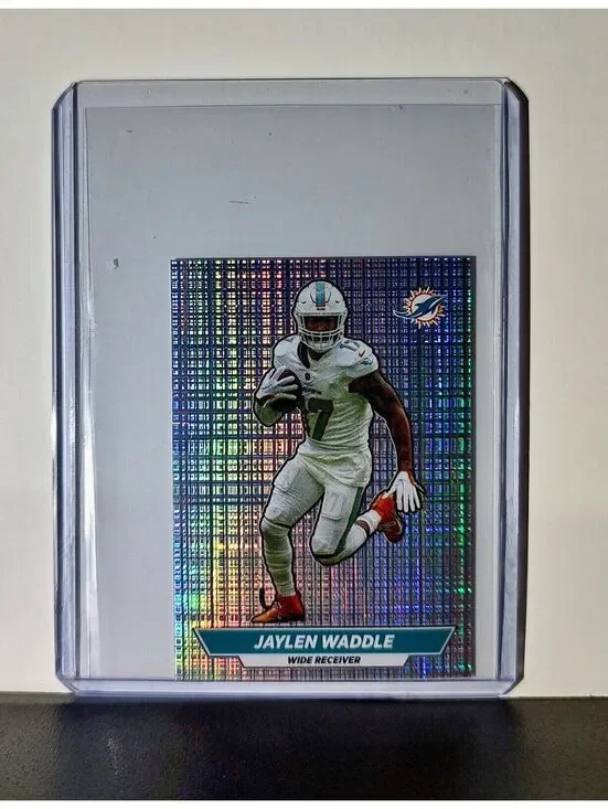 Jaylen Waddle 2024 Panini NFL Sticker #58 Foil Miami Dolphins