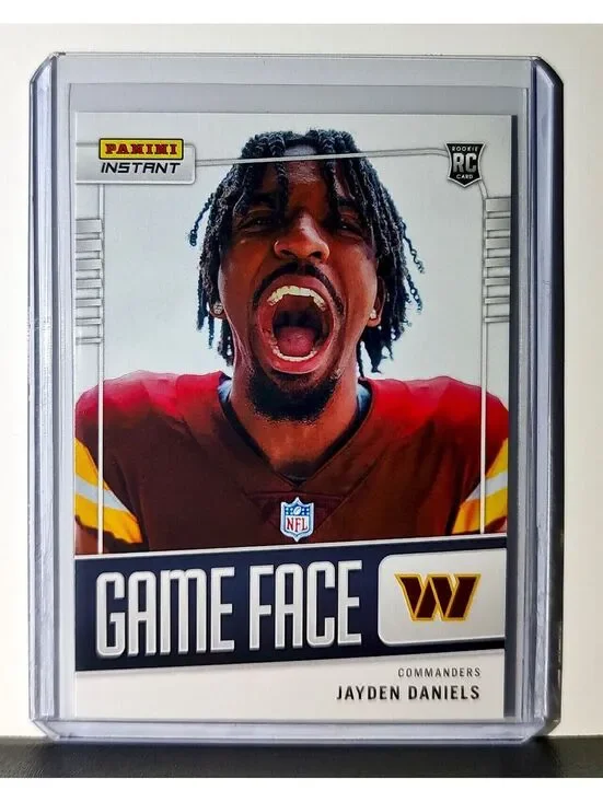 Jayden Daniels 2024 Panini Game Face #34 NFL Rookie Card Commanders 1/331