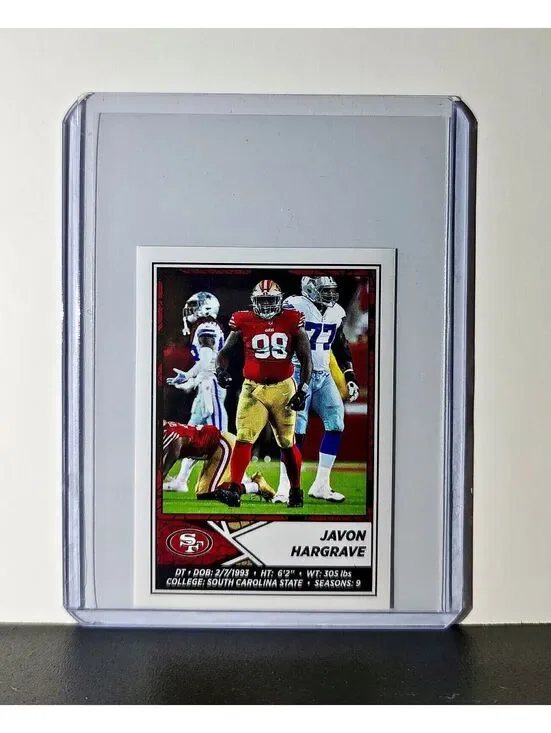 Javon Hargrave 2024 Panini NFL Sticker #529 San Francisco 49ers